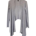 Athleta Gray Solstice Wrap Merino Wool Ribbed Draped Cardigan Sz M Photo 0