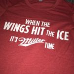 Detroit Red Wings Womens Medium Red Miller Lite Tee Photo 1