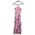 Lulus  Got to be Gorgeous Mauve Abstract Floral Halter Maxi Dress Size XS NWT Photo 1
