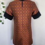 Luella Bartley Orange with Velvet Mid Length Dress Size 36 Photo 5