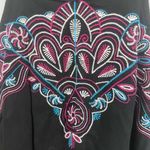 Xhilaration Black embroidered open back halter romper size medium Photo 4