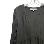 Loft Eyelet Peplum Blouse Long Sleeve Hunter Green Women’s Size Small Photo 2