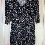Krimson Klover Dark Floral Knit Dress Womens Small Pocket Cinch Hiking Outdoorsy Black Photo 0