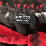 Gina Benotti Red Print Tie Neck Blouse Size Medium Photo 6