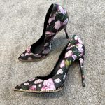Schutz  40 floral pointy toe gold chain trim heels stilettos 2278 Photo 11