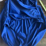 MiracleSuit  Navy Blue Halter Swim Dress Side Ruched Size 14 Style 174014323 Photo 4