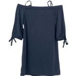 Splendid Gray Off the Shoulder Tie Sleeve Dress Sz XS Photo 6