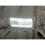 ZARA  Brown Elastic Waist Drawstring Zipper Pockets Maxi Straight Pencil Skirt S Photo 3