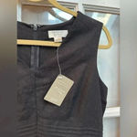 Christopher & Banks  | Black Linen Blend A-Line Dress Size 10P Petite NWT Photo 2