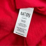 Nation Ltd Heather Balloon Sleeve Sweetheart in Campari red sz M Photo 2