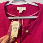 Ann Taylor Loft NWT Women's Pink Wool Blend Blazer Jacket Size M 3/4 Sleeve Size M Photo 3