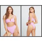 l*space ππ Ribbed Bikini Set Rosebud Pink M/XL NWT Photo 3