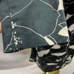 George Womens Black White Floral Trench Coat‎ 4 Classic Preppy Spring Artsy Photo 5