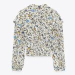 ZARA Printed Blouse with Bow Photo 4