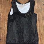 CAbi  s lace bubble hem sleeveless beaded blouse Photo 0