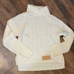 Copper Key  Women's Ivory Cable Knit Turtleneck Sweater NWT Size Medium Photo 0
