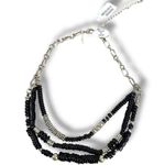 Free People Oceanfront Layered Necklace in Black NWT Bohemian Beach Beaded Photo 5