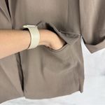 Tahari NWT  Cuffed Quarter Sleeve Open Front Blazer Jacket Minimalist Taupe XS Photo 1
