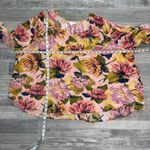 Terra & Sky  Pink Floral 3/4 Sleeve Blouse Lightweight A14 Photo 2