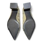 Torta Caliente 10W Faux Suede Block Heel Pumps Green Gold Bit Detail Comfort Sho Size 10 Photo 3