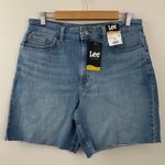 Lee High Rise Relaxed Fit Stretch Denim Jean cutoffs cut off shorts Blue 14 new Photo 1
