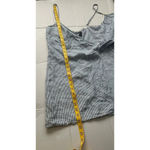 Reformation  Women’s Angela Wrap Mini Dress 100% Linen Stripped Size S Small Photo 5