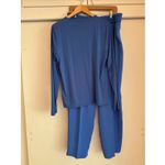 St. John  2pc Long Sleeve Top & Trouser Pants Set Size Large Caspian Blue Casual Photo 3