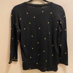 Gerard Darel  Black & Gold Glitter Star 3/4 Length Sleeve Tee Size Small Photo 7