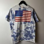 Urban Outfitters American Flag T Shirt Vintage 90s White Blue Large L Made In USA Graphic Tee Photo 10