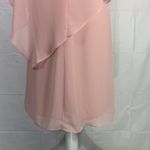 Ignite Evenings Chiffon Overlay Asymmetrical Cape Blush Pink Sheath Dres… Size 8 Photo 11