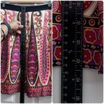 Milly  Multi Color Print Silk Shell Fully Lined A Line Skirt Size 12 Photo 6