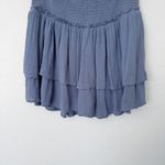Hollister [] Dusty Blue Smocked Waist Tiered Ruffle High Rise Mini Skort Size XL Photo 8