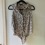 XTaren Tie-Front 💀 Skull Blouse: Sz XS/S Photo 2