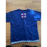 Quacker Factory Vintage women's coastal gram nautical knit cardigan sweater size large navy blue Photo 4