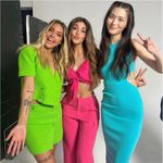 ZARA TEXTURED TWEED WEAVE FITTED Cropped Blazer w/Lapel Collar Green XS NEW Photo 2