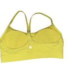 Lululemon Flow Y Bra Nulu Light Support A–C Cups Size 4 Yellow Serpentine EUC Photo 3