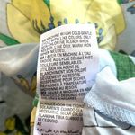 INC New Floral Print Ruffle Overlay Tie Neck Long Sleeve Blouse Blue Yellow Photo 15