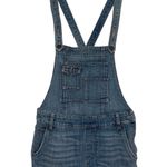 Free People  Women’s Milo Distressed Tapered Leg Denim Overalls size 31 Photo 2