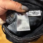 AMO High Rise Twist Hem Preppy Minimalist Luxury Coastal Boho Chic Jeans 26 Black Photo 6