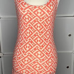 Forever 21 Coral Geometric Print Bondycon Tank Dress Size Small Photo 0