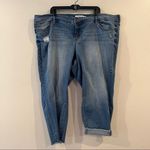 Torrid  light wash cropped destructed frayed hem boyfriend‎ jean Photo 5