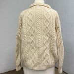 American Vintage Vintage y2k coquette cottagecore butter yellow cable knit collared cardigan Photo 1