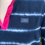 Simply Southern Cozy  Striped Navy Blue and White Fleece Pullover Photo 1