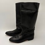 Acme Vintage Women's Black Leather Cowboy Boots Size 8 Photo 5