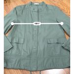 Eileen Fisher Green Organic Cotton Army Utility Cargo Jacket Size PM Photo 4