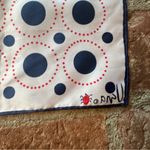 Vera Neuman Vintage Polka Dot Silk Scarf Navy Red White Black Photo 11