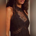 Free People Valencia Lace Cotton Mini Dress Sleeveless Black Size S Photo 2