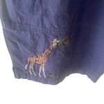 Jane Ashley  Vintage 90s‎ Women's Size XL Giraffe Safari Blue Wide Leg Pants Photo 4