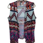 Briana & Em Aztec Boho Open Front Vest Bohemian Size XL Layering Festival Photo 0
