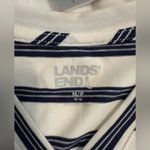 Lands' End Navy and White Striped Tiered V Photo 4